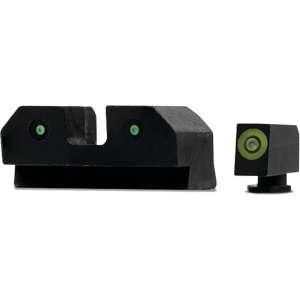 XS Sight Systems RDE Night Sights Green - Glock 17 19 22-24 26 27 31-36 38