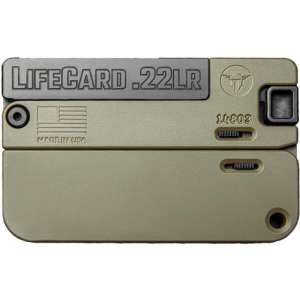 LifeCard .22 LR Single Action Pistol - Polymer Handle Noveske Bazooka Green