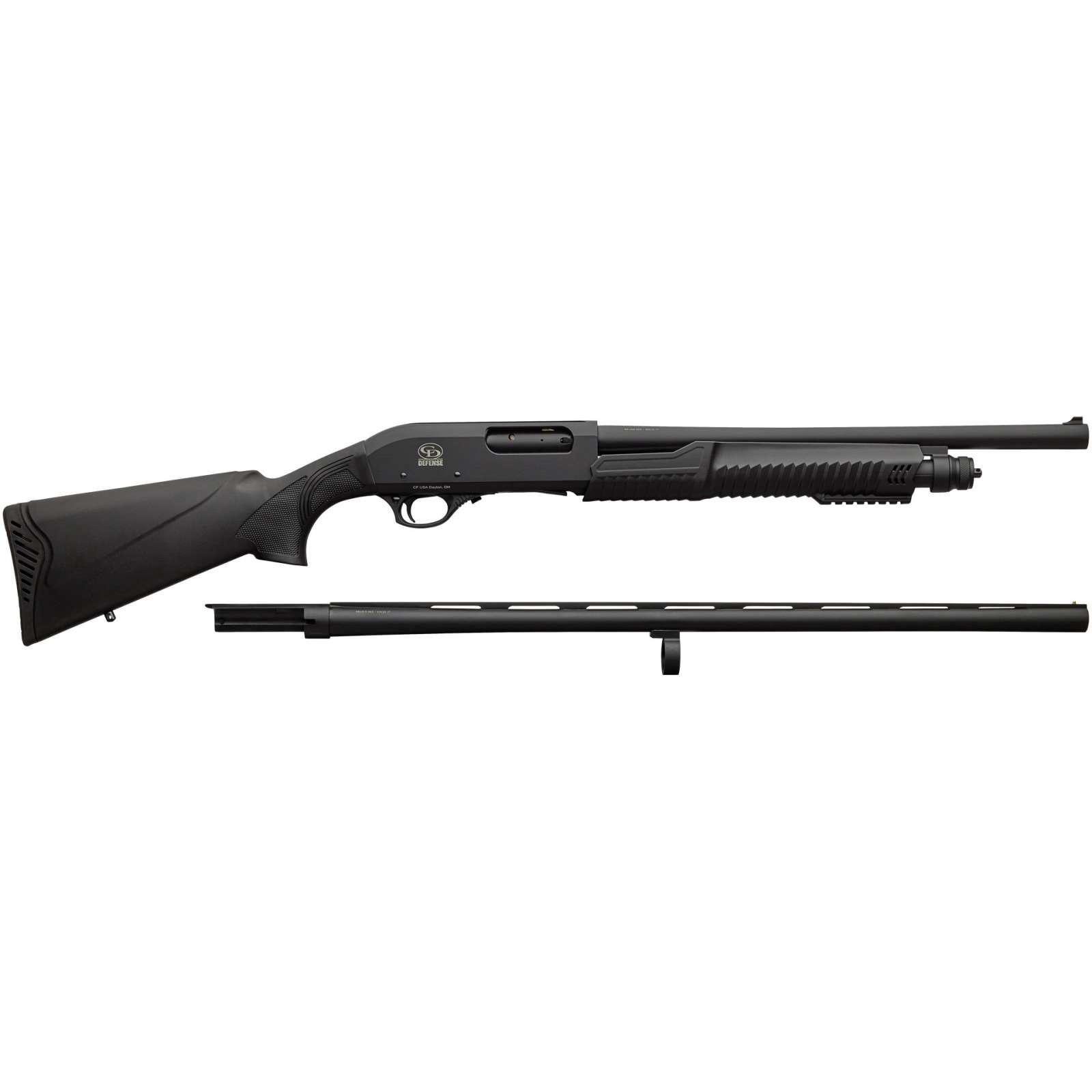 Charles Daly 301 Pump Field Shotgun Combo 12ga 3" Chamber 5rd Capacity 18.5" & 28" Barrels Synthetic Stock