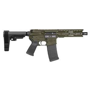 Diamondback DB15 Pistol 5.56mm 30rd Magazine(1) 7" Barrel 6" M-LOK Rail SBA3 Brace OD Green