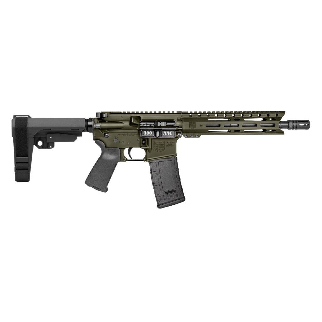 Diamondback DB15 Pistol .300 Blackout 30rd Magazine(1) 10" Barrel 9" M-LOK Rail SBA3 Brace OD Green
