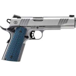 Bersa B1911 Handgun .45 ACP 8rd Magazine 5" Barrel Stainless Steel with VZ Grips Night Sight