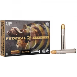 Federal Premium Cape-Shok Rifle Ammunition .470 Nitro 500 gr TBSS 2150 fps – 20/ct