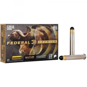 Federal Premium Cape-Shok .500 Nitro Express 3 570 gr Hydro Solid 2100 fps 20/ct