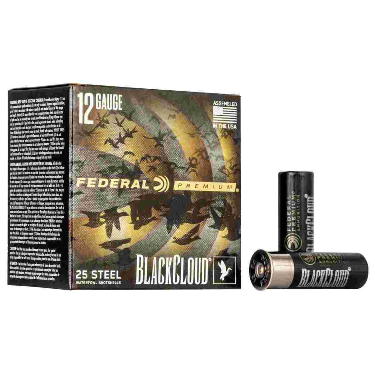 Federal Black Cloud FS Steel Shotshells 12ga. 3" 1-1/4oz #4 1450 fps 25/ct