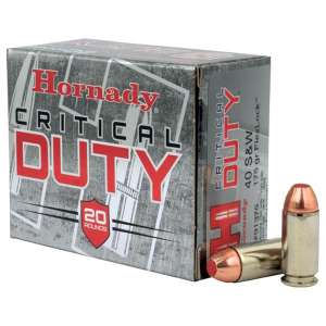 Hornady Critical Duty Handgun Ammo .40 S&W 175 gr Flex Tip 1010 fps 20/ct