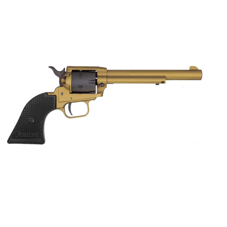 Heritage Rough Rider Gold Cerakote Handgun .22 LR 6rd Capacity 6.5" Barrel Polymer Black