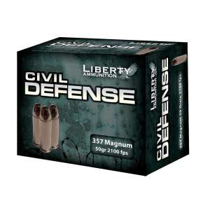 Liberty Civil Defense Handgun Ammunition .357 Mag 50 gr SCHP 2100 fps 20/ct