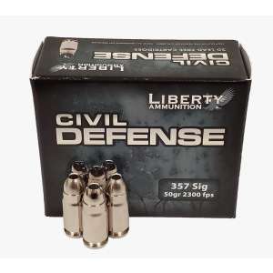 Civil Defense .357 SIG 50GR Copper Mono Frag HP Lead Free 20RD