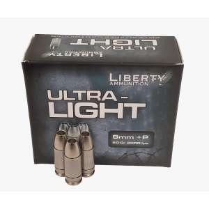 Liberty Ammunition Ultra-Light Ammunition 9mm +P 50 gr. Copper Mono.Frag HP 20/ct