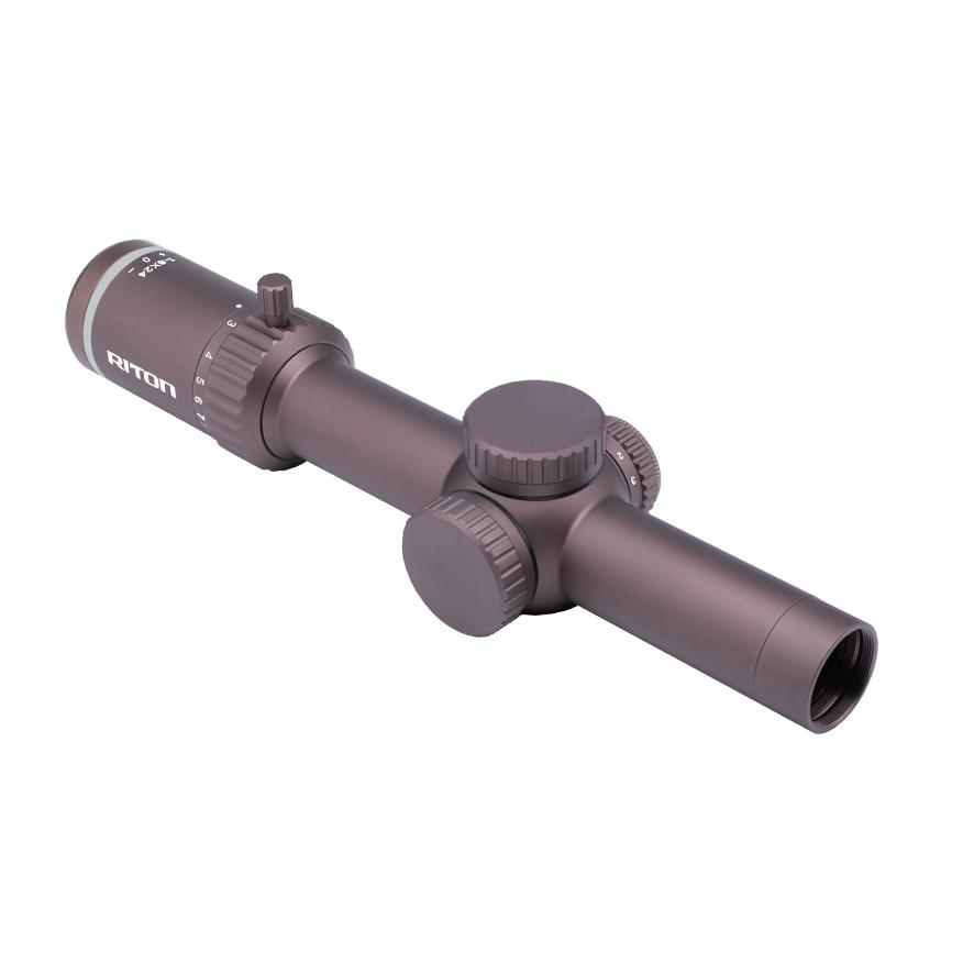 Riton 3 Tactix Tactical Rifle Scope 1-8x24 30mm SFP OT Illum - Flat Dark Earth