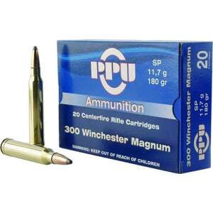 PPU Rifle Ammunition .300 Win Mag 180 gr SP 3250 fps 20/ct
