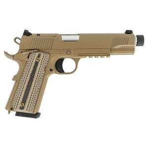 Tisas 1911 B45RGD TH Raider Handgun .45 ACP 8rd Magazines(2) 5.5" Threaded Barrel FDE Cerakote