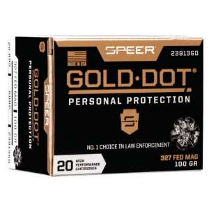 Speer Gold Dot Handgun Ammunition .327 Federal 100 gr HP 1500 fps 20/ct
