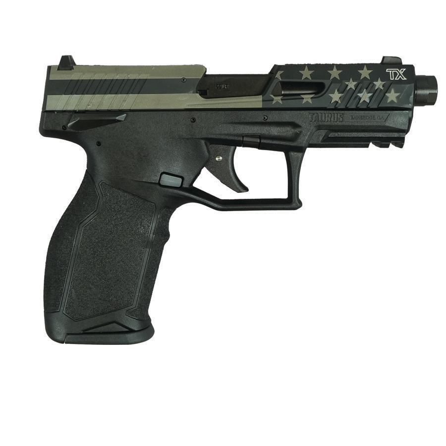 Taurus TX22 Flag Slide Handgun .22 LR 16rd Magazines(2) 4.6" Threaded Barrel Flag Slide/Black Frame