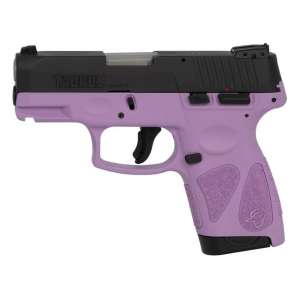 Taurus G2S Handgun 9mm Luger 7rd Magazines 3.2" Barrel Black Slide/Light Purple Grip