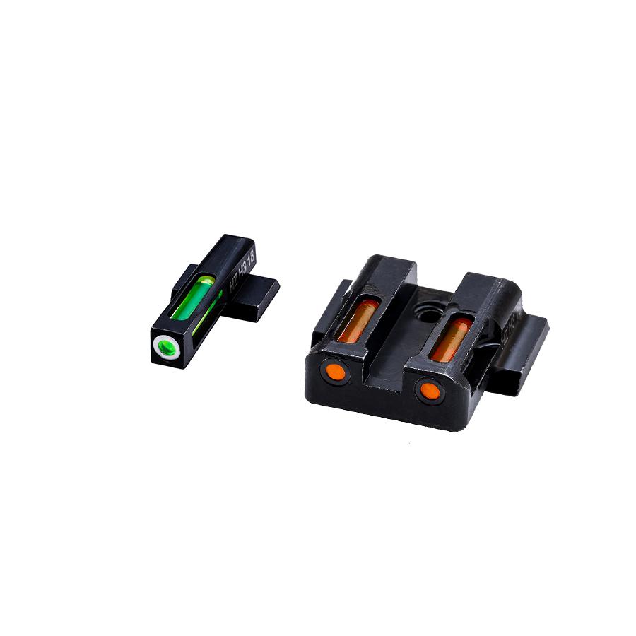 HIVIZ LiteWave H3 sight Orange/Green LitePipe/White front ring fits S&W Shield models