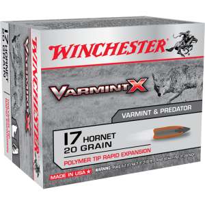 Winchester Varmint X Rifle Ammunition .17 Hornet 20 gr PT 3650 fps 20/ct