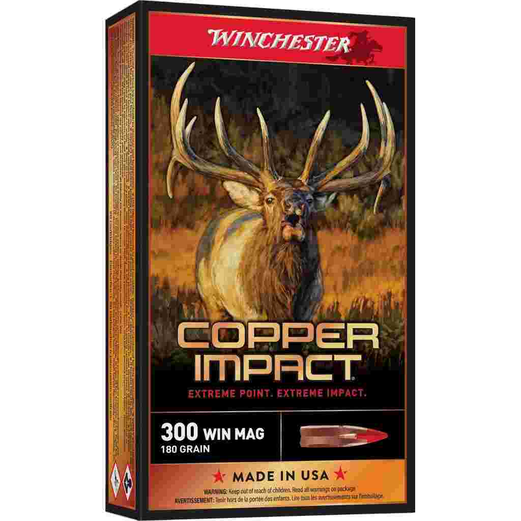 Winchester Copper Impact Rifle Ammunition 300 WSM 180 gr. BT 2900 fps 20/ct