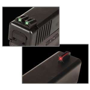 Truglo Fiber-Optic Sights (High) Fit Glock 20 21 25 28 29 30 31 32 37 40 and 41 - Front Red/Rear Green