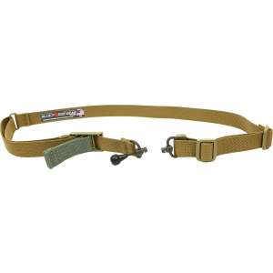 VICKERS 2-TO-1 SLING RED SWIVEL VERSION  NYLON ADJUSTER & HDW COYOTE BR