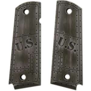 Hogue Govt. Model Aluminum - 1911 U.S. Green Distressed Grip