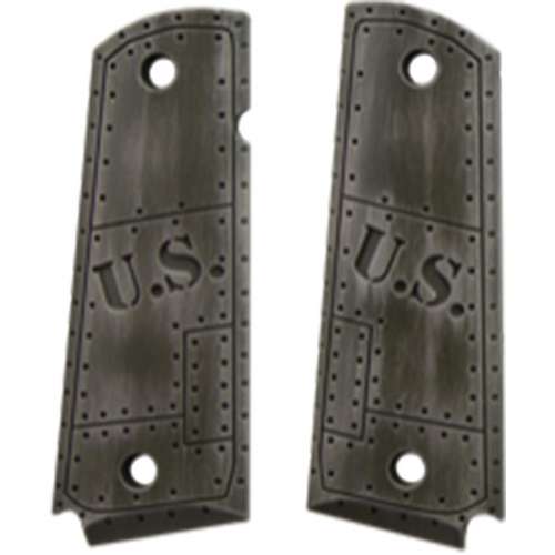 Hogue Govt. Model Aluminum - 1911 U.S. Green Distressed Grip