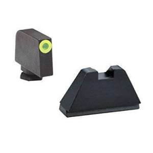 Ameriglo Tritium Tall Sights for all Glock Models except 42 43 -Green Tritium Lime Green Lumi Outline