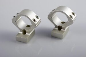 Talley Lightweight Alloy Mount Combo - Silver 1" - High Savage w/Accutrigger Stevens 200 Stiller Predator Ruger American SA