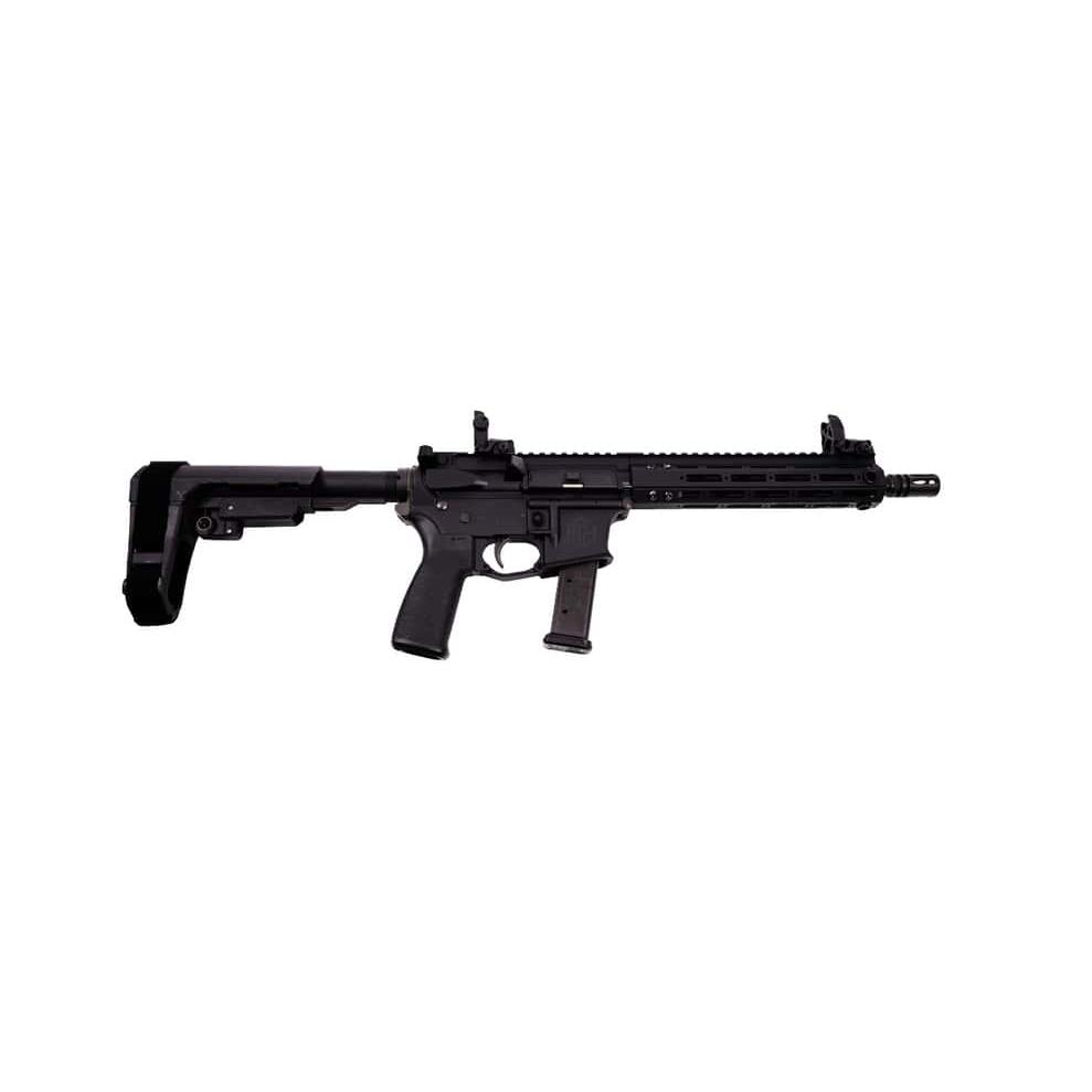 Alpha Foxtrot AF9-G.Pistol 9mm Luger 20rd Magazine 10.5" Barrel Blowback Operation Anodized Black Brace