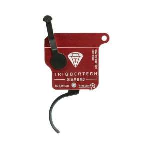 TriggerTech Rem Clone (NO BOLT STOP) Black Diamond Curved Trigger Single Stage Adjustable Black/Red