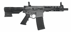 ATI ALPHA MAXX 5.56 PISTOL 7.5" BBL 7" HG, SNIPER GREY, PARBRACE, FLIP UPS, 1-30RD