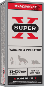 WINCHESTER SUPER X 22-250 55GR PSP 20RD BX 200RD CASE