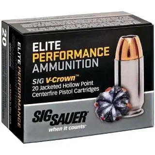 SIG SAUER V-CROWN 9MM 124GR JHP 20RD BX 200RD CASE - Image 4
