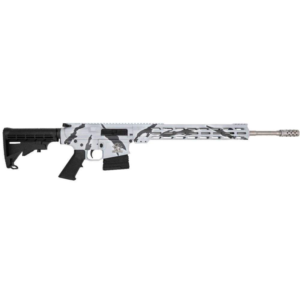 GLFA AR10 Rifle 6.5 Creedmoor 10rd Magazine 20" Barrel Pursuit Snow Camo Cerakote