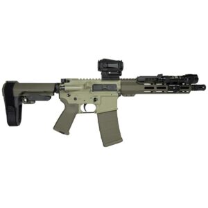 Shark Coast Grassy Knoll AR Pistol Bundle 5.56mm 30rd Magazine 10.5'' Threaded Barrel Vortex Sparc Red Dot Streamlight ProTac SBA3 Brace