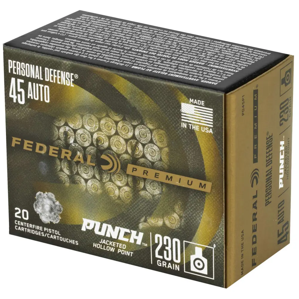 FEDERAL 45 AUTO 230GR PUNCH JHP 20 RD/BX 10 BX/CS - Image 2