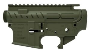 FAXON AR-15 X-TRA LITE - RECEIVER SET OD GREEN STRIPPED