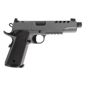 Tisas 1911 Night Stalker SF Handgun .45 Auto 8rd Magazine(2) 5" Threaded Barrel Grey Cerakote Finish