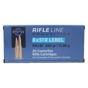 PPU Metric Rifle Ammunition 8x51R Lebel 200gr FMJ-BT 2300 fps 20/ct