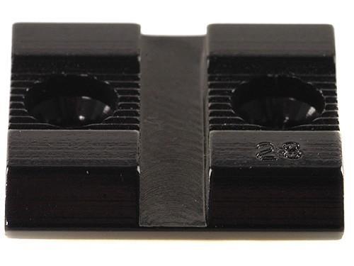 Weaver Standard Top Mount Aluminum Scope Base - Gloss Black - #28 - FRONT/REAR Scope Base on Select Models