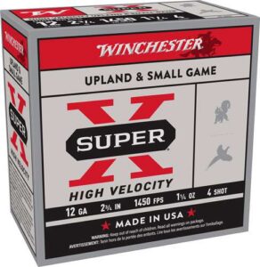 WINCHESTER 12 GA 2-3/4" #4 SUPER-X  HS HIGH VELOCITY 1-1/4 OZ 25 RD/BX 10 BX/CS